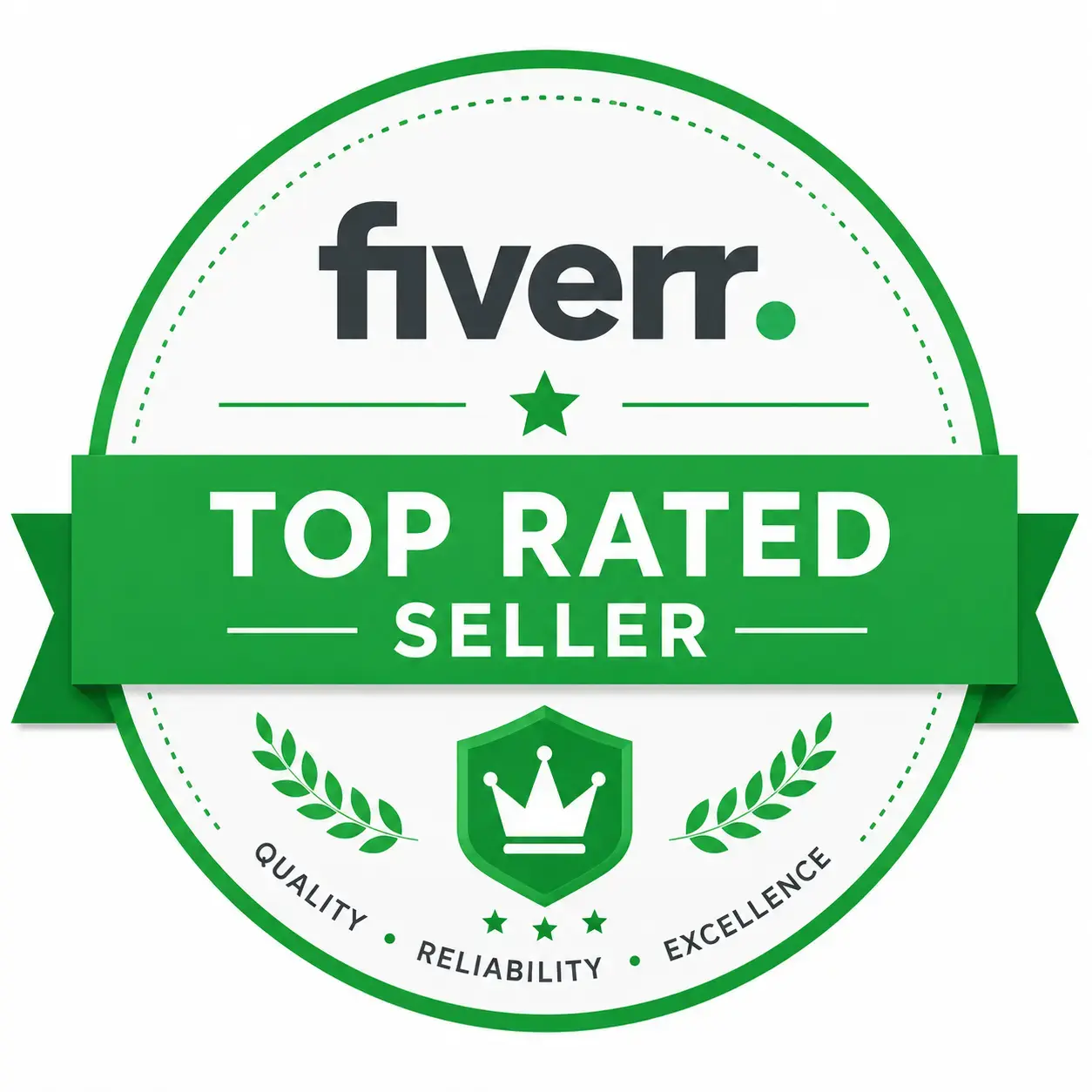 Fiverr Top Rated Seller badge