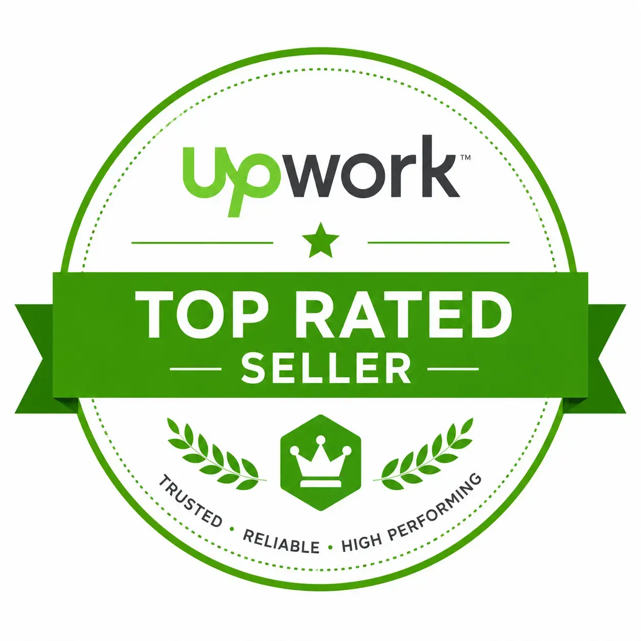 Upwork Top Rated Seller badge